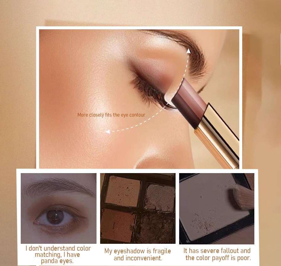 4-Pcs 3-in-1 Gradient Eyeshadow Stick Set – One-Swipe Waterproof Shimmer Glow For Effortless Eye Makeup
