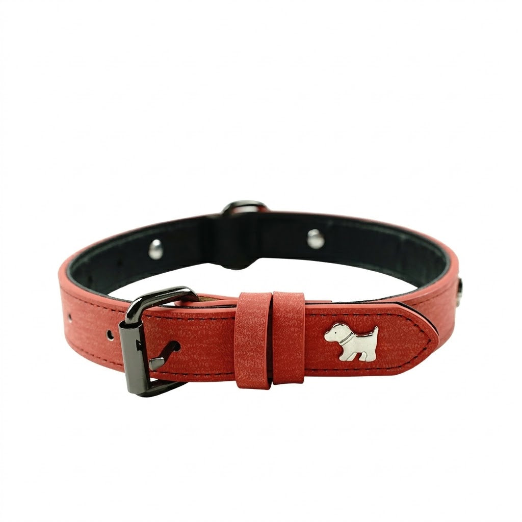 Soft Microfiber Leather Dog Collar Size