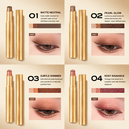 4-Pcs 3-in-1 Gradient Eyeshadow Stick Set – One-Swipe Waterproof Shimmer Glow For Effortless Eye Makeup