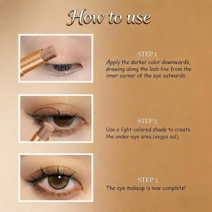 4-Pcs 3-in-1 Gradient Eyeshadow Stick Set – One-Swipe Waterproof Shimmer Glow For Effortless Eye Makeup