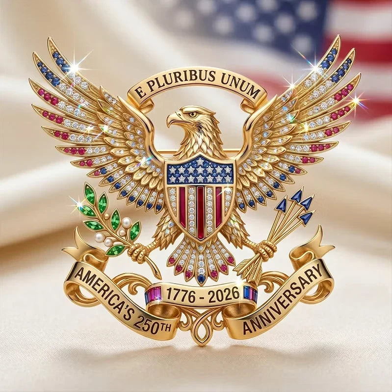🦅(Once-in-a-Lifetime Glory: The Limited Edition 2026 "America's 250th" Brilliant Eagle Memorial Brooch)