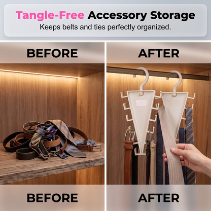 🔥LAST DAY - BUY 4 GET 4 FREE 🎁 Multi-Functional V-Shaped Double Sided Hanger Storage Rack