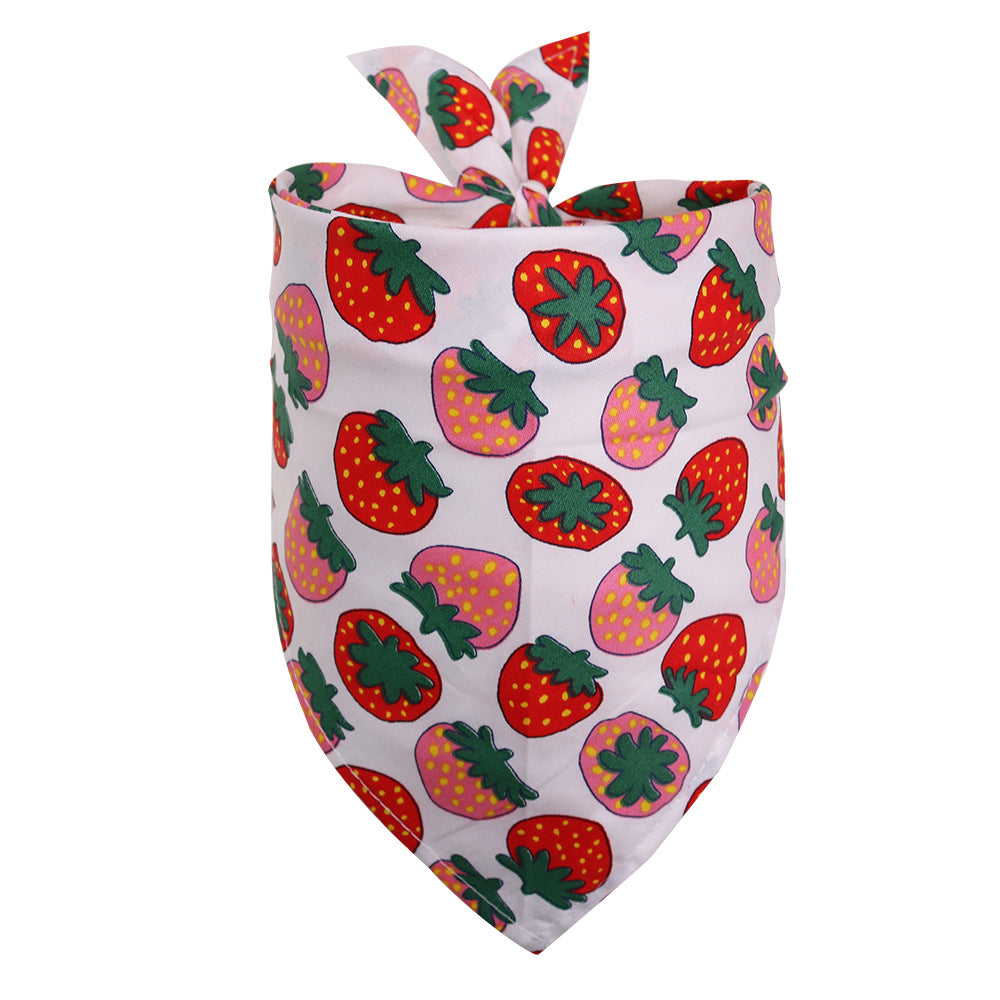 Fruit Pattern Pet Scarf
