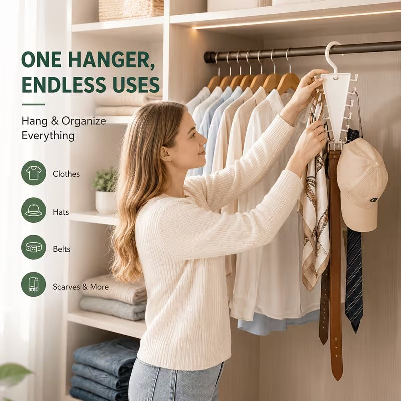 🔥LAST DAY - BUY 4 GET 4 FREE 🎁 Multi-Functional V-Shaped Double Sided Hanger Storage Rack