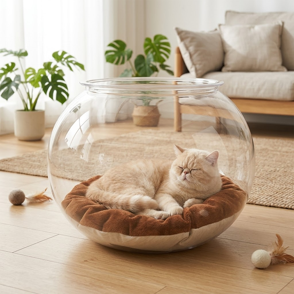 Acrylic Cat Space Capsule