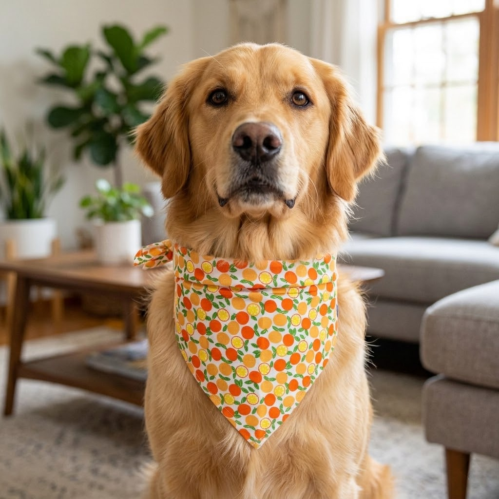 Fruit Pattern Pet Scarf