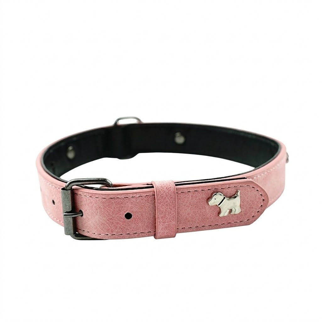 Soft Microfiber Leather Dog Collar   Size