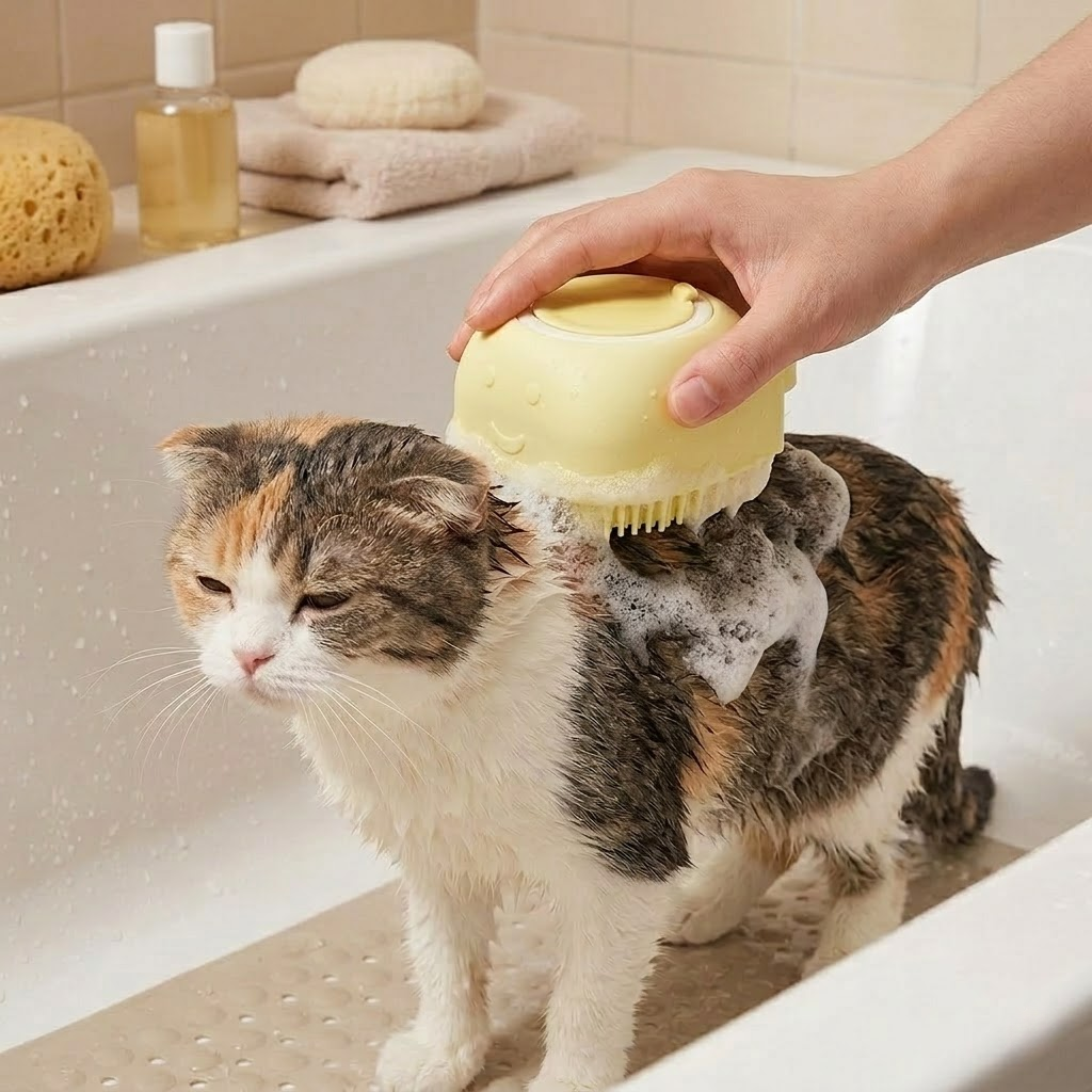 Multi-Functional Silicone Pet Bath Brush