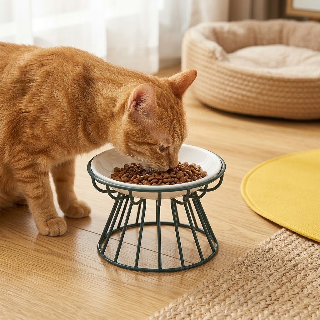 Neck Protection Anti-Tip Pet Bowl Set