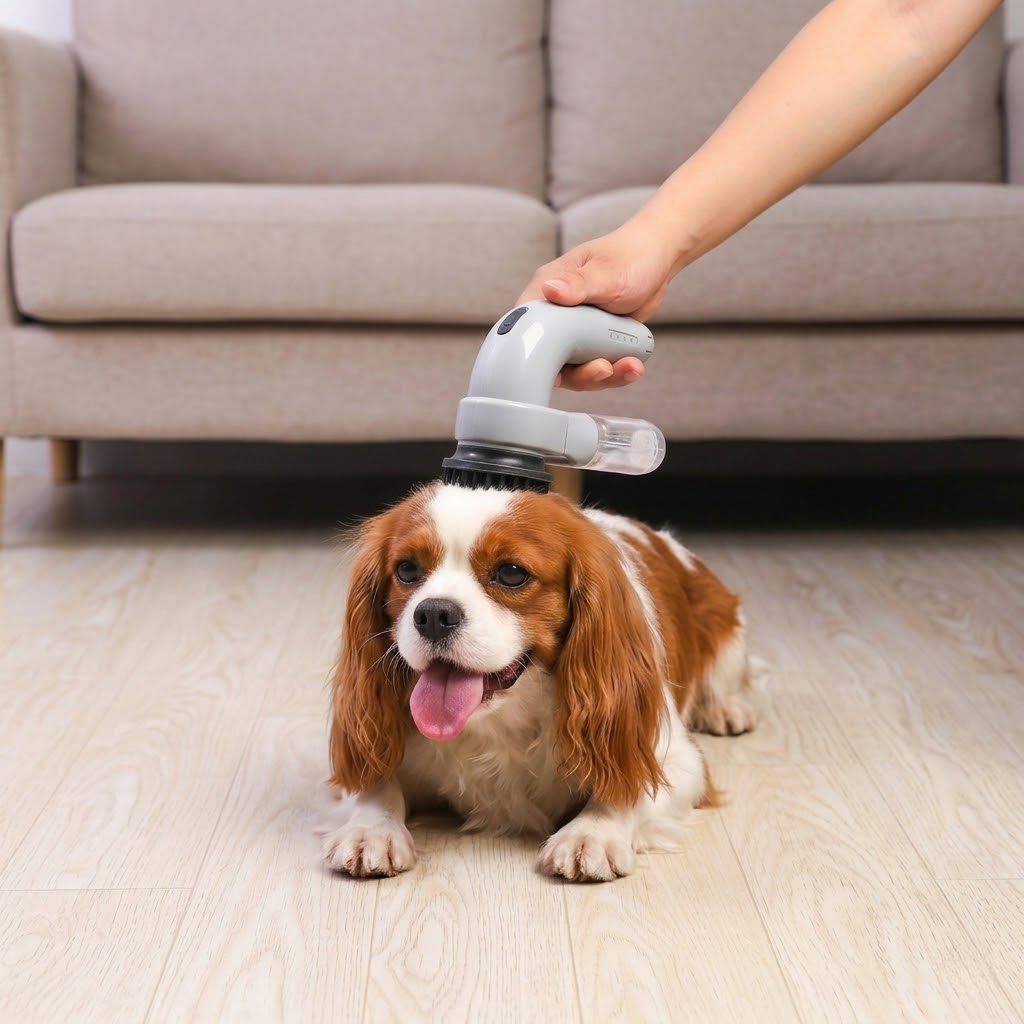 Portable Electric Pet Hair Vacuum & Grooming Tool