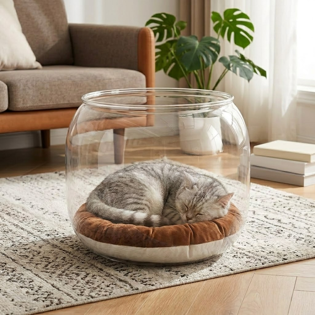 Acrylic Cat Space Capsule